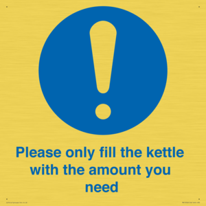 Please only fill the kettle with the amount you need